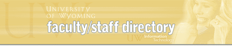 University of Wyoming Faculty/Staff Directory